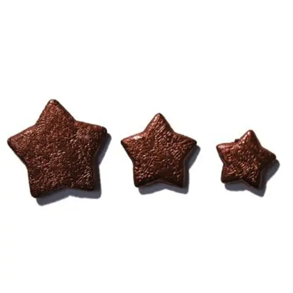 4 Bougies Etoile Pailletées - Or