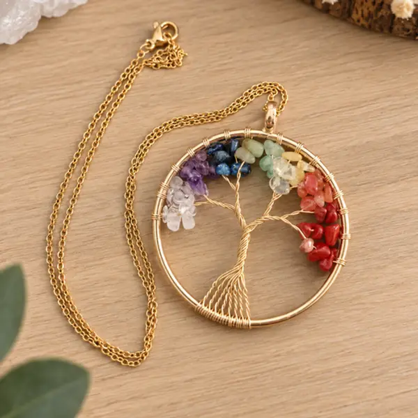 Collier arbre de vie – 7 chakras