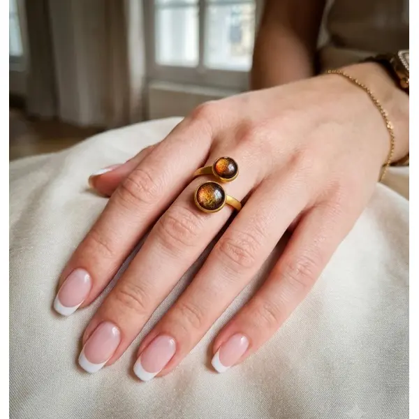 Bague dorée ajustable