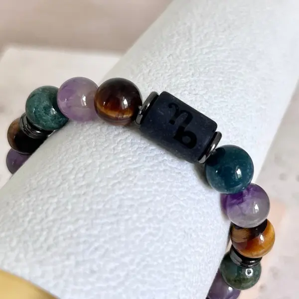Bracelet capricorne homme pierres naturelles