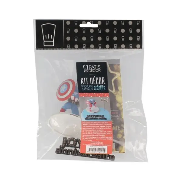Kit décor gâteau Captain America