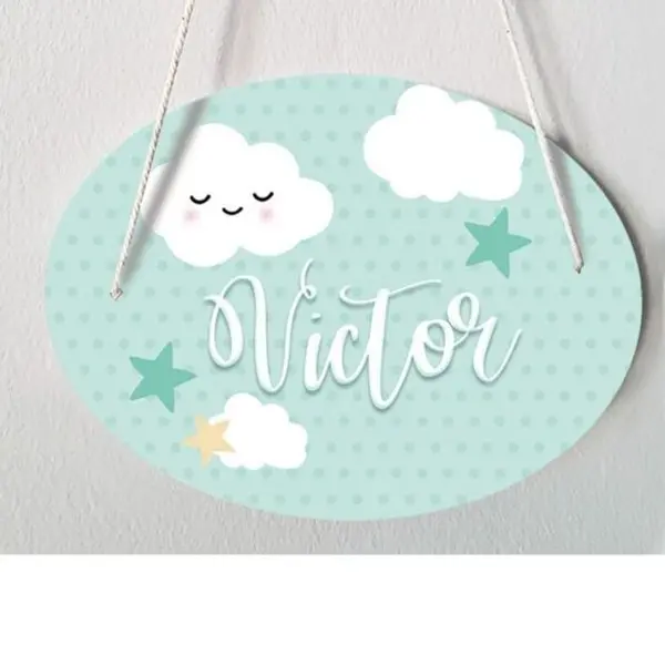 Plaque porte enfant personnalisable - Victor