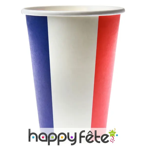 10 Gobelets Bleu Blanc Rouge