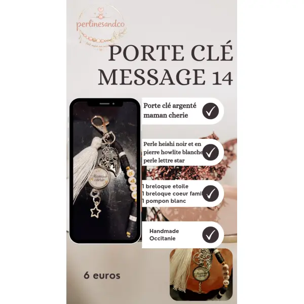 Porte clé message 14