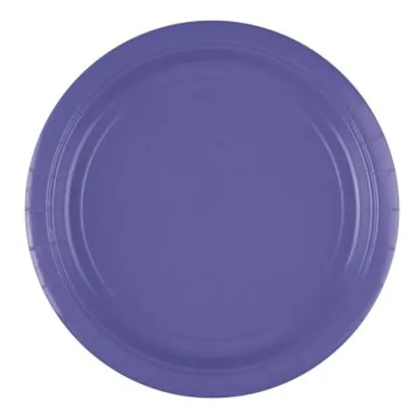 Sachet de 8 assiettes - Violet - 22,8 cm