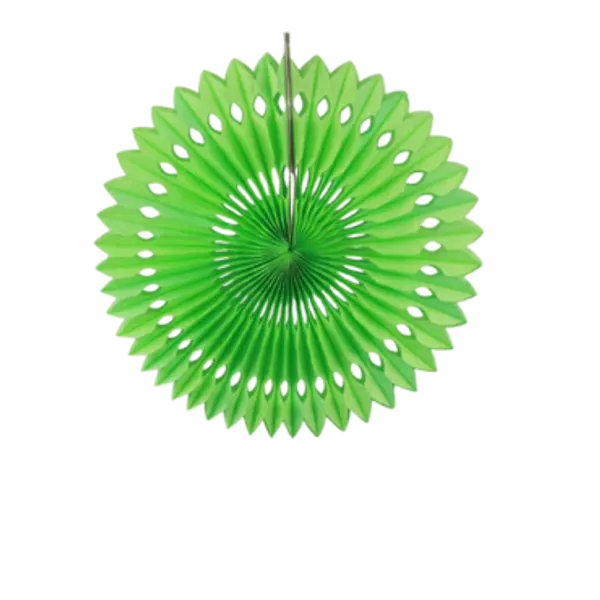 Rosace en Papier Vert à Suspendre - 30 cm