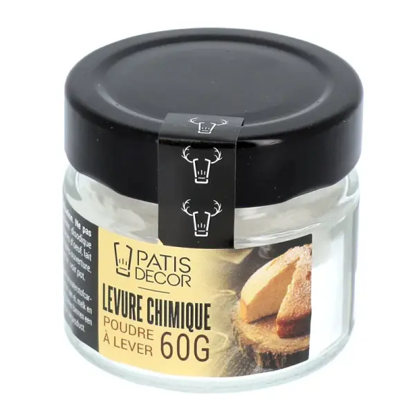 Levure chimique - poudre à lever 60 g - DDM 09/26