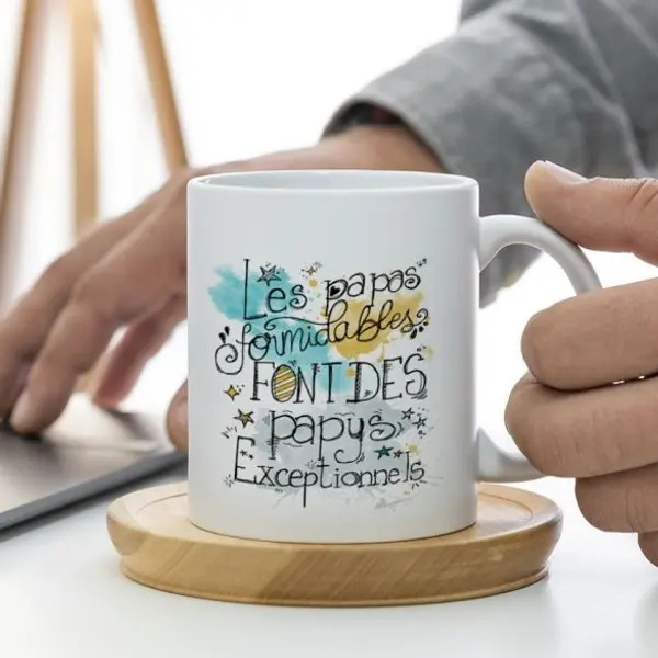 Mug Les papas formidables font des papys exceptionnels