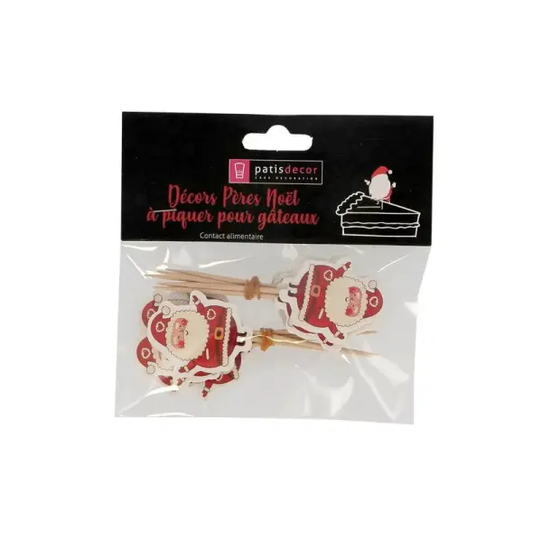 Cupcake Toppers Père Noël (x12)