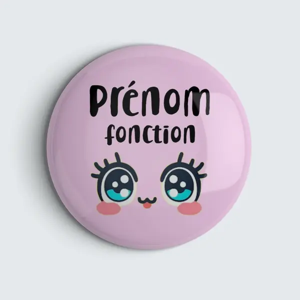 Badge personnalisable aide soignante, infirmière ou autre en 56mm