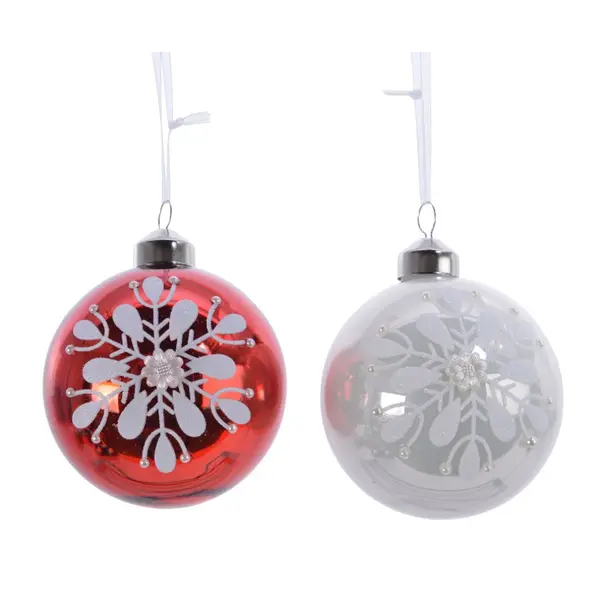 2x3 Boules flocon paillettes