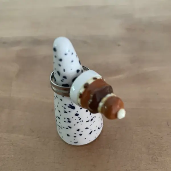 Bague réglable fève religieuse