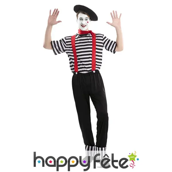 Tenue de mime pour adulte