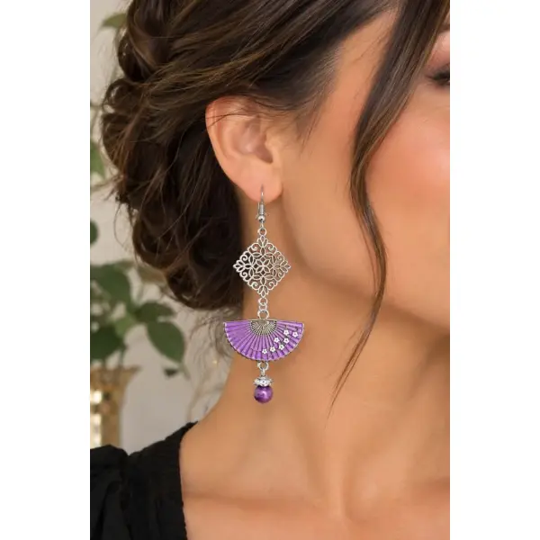 Boucles d'oreilles éventails