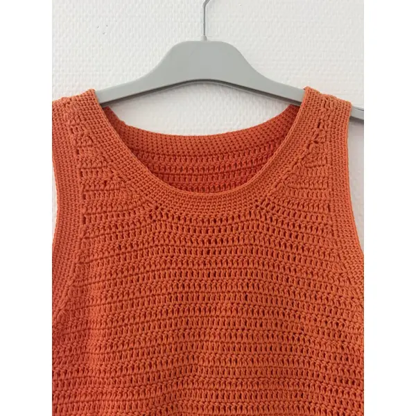 Débardeur "orange sablée" en coton