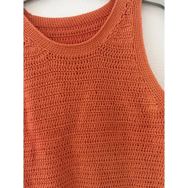Débardeur "orange sablée" en coton