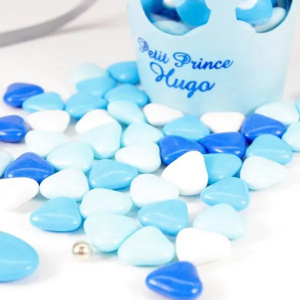 Coeur au chocolat assortiment de bleu 500gr
