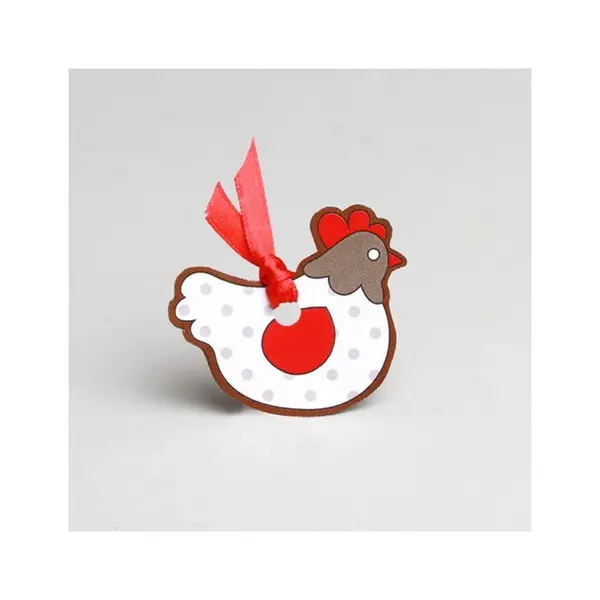 Etiquette Poule pour Paques