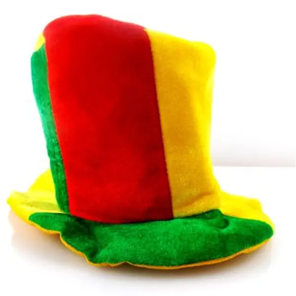 Chapeau Haut de Forme Rouge/Jaune/Vert