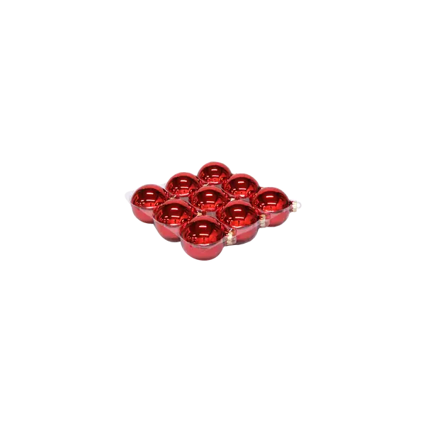 Boules de Noël classiques rouges