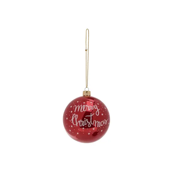 Boule "Merry Xmas" rouge