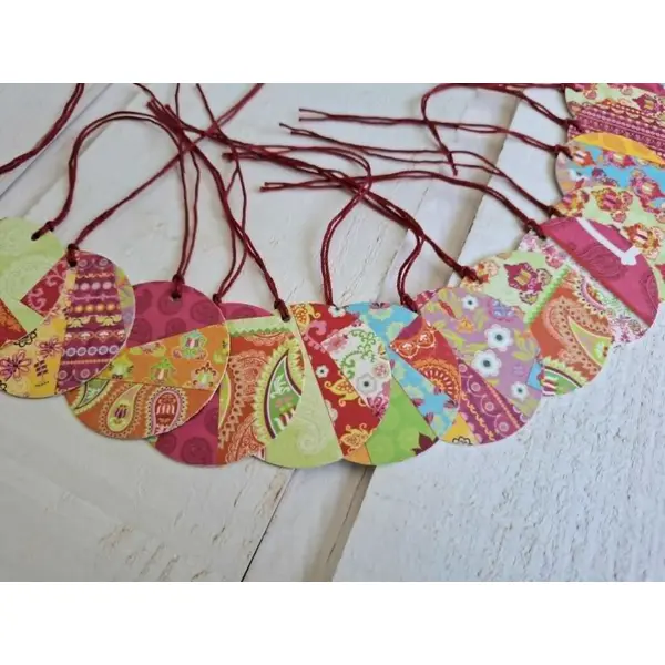 Lot de 23 étiquettes indiennes (rondes papier épais)