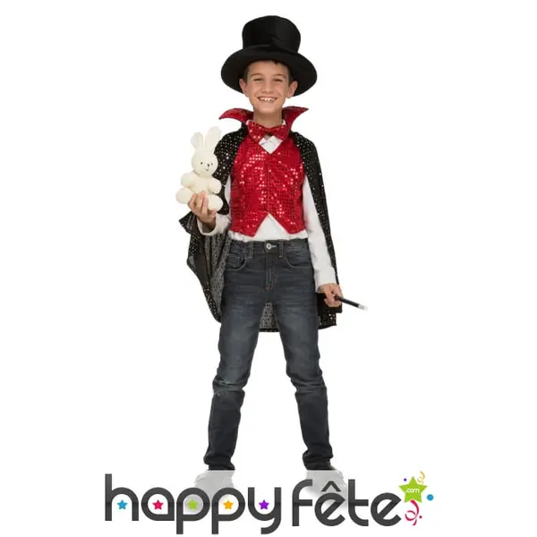Tenue de magicien pour enfant avec accessoires