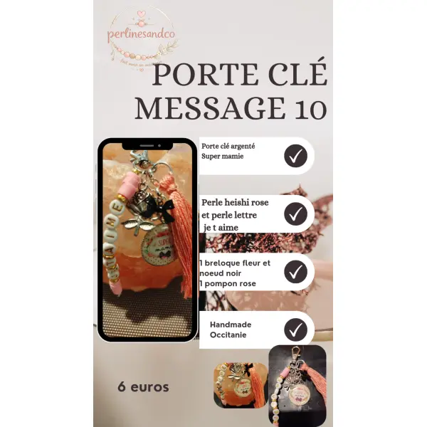 Porte clé message 10