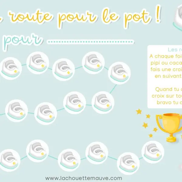 GRATUIT ***A IMPRIMER*** La course au pot pour favoriser l'apprentissage de la propreté