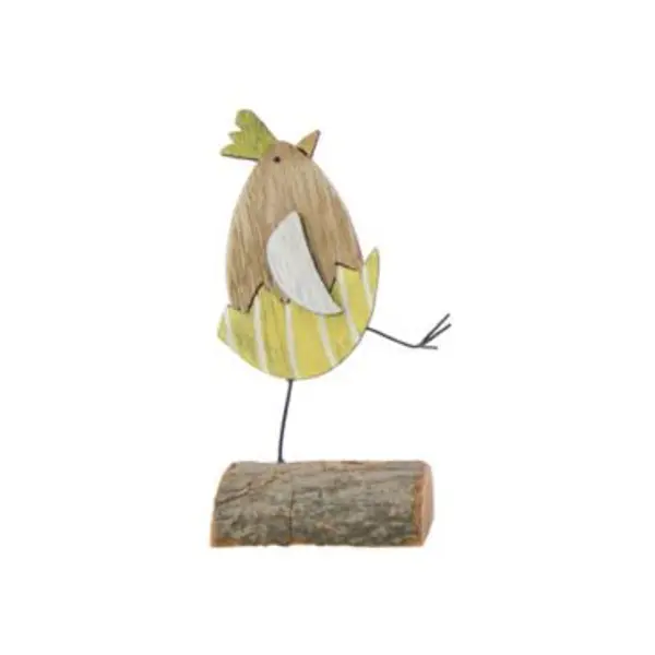 Marque-place – Pâques - Poule en Bois sur Socle - Rayé
