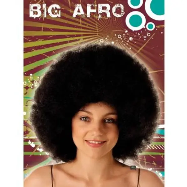 Perruque Big Afro Noire - Adulte