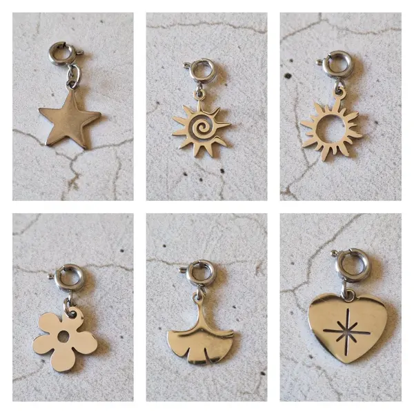 Charms en acier inoxydable argenté