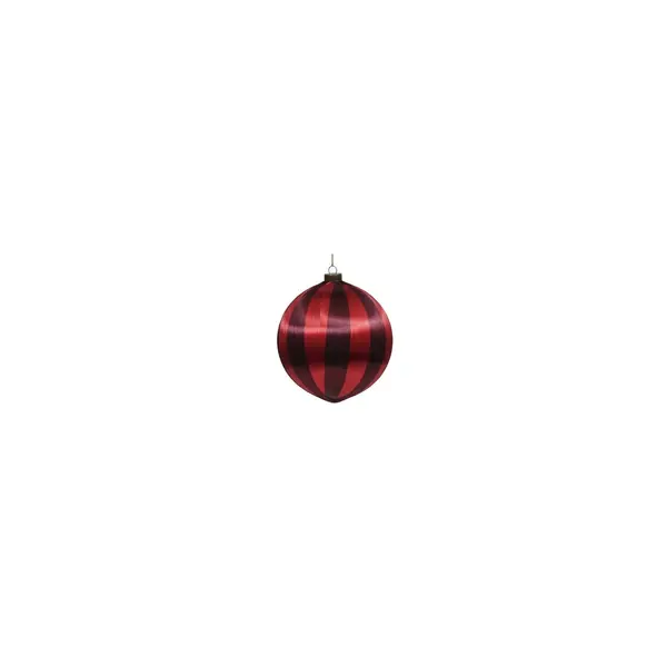 6 Boules de Noël en satin rouge et bordeaux