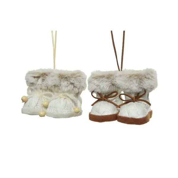 Petites bottes blanches à suspendre