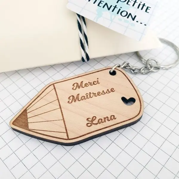 Porte clé personnalisable Crayon en bois