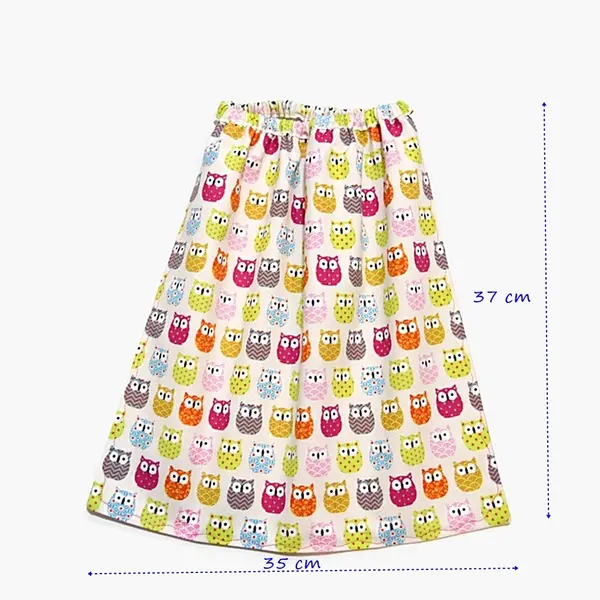 Serviette de table enfant, avec élastique, cantine maternelle, motifs petites chouettes