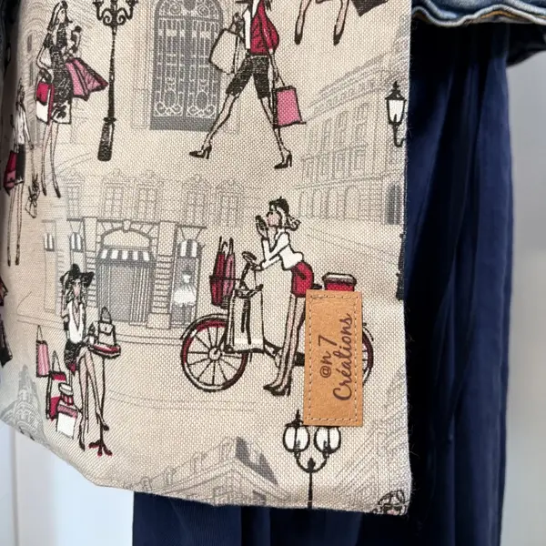 Tote bag shopping en ville