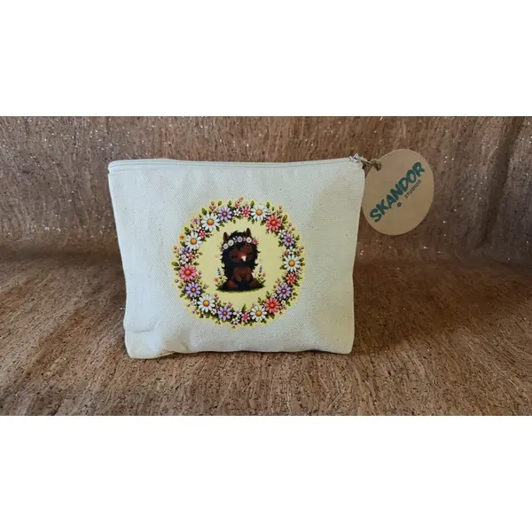 Trousse plate cheval fleuri