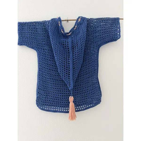 Sweat a capuche "bleu océan"
