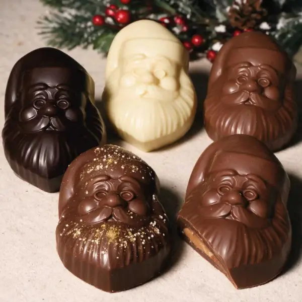 Moule chocolat en 3 parties Visage du père Noël Patisdécor
