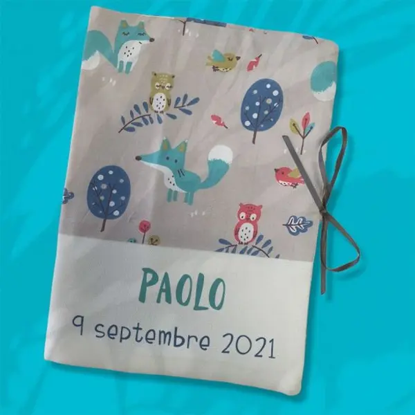 Protège carnet de santé personnalisé Blue Fox
