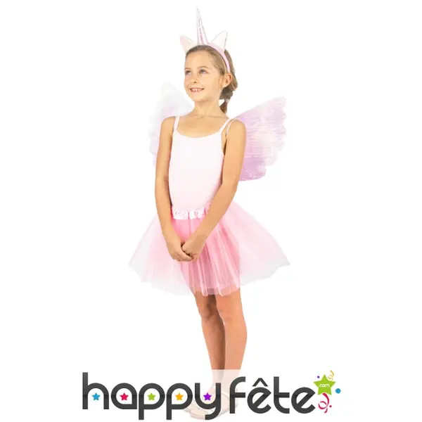Ailes et serre tête de licorne pour enfant