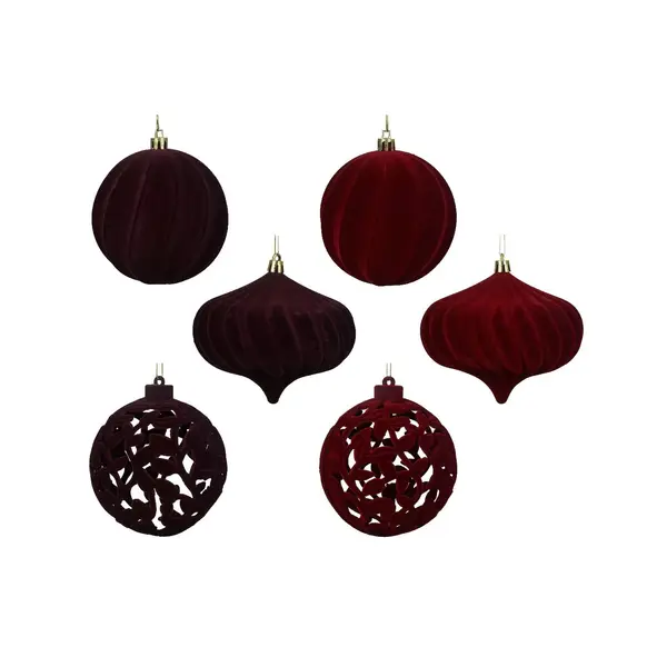6 Boule plastiques velours