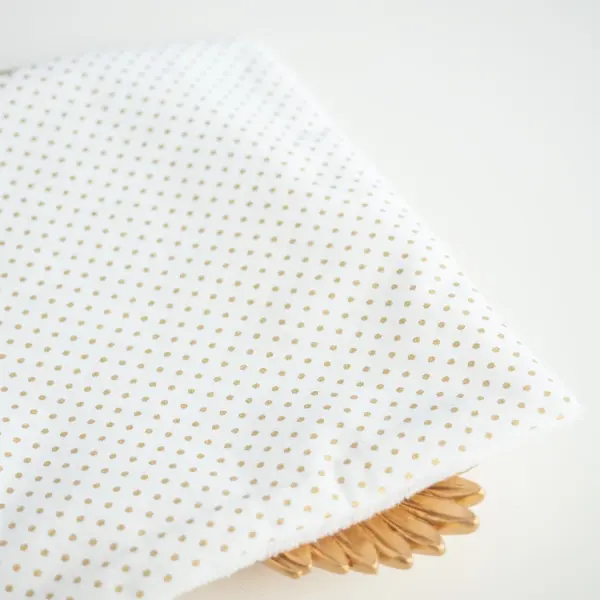 Serviette visage en tissu pois doré
