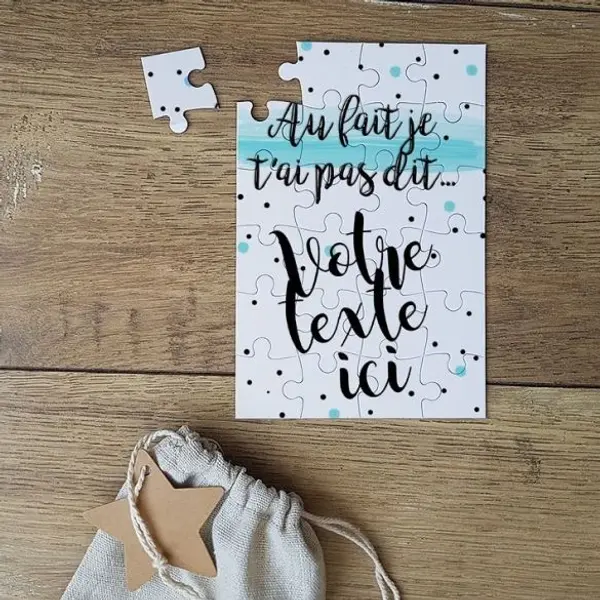 Puzzle personnalisable - Au fait... bleu