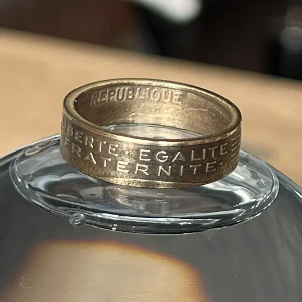 Bague pièce de monnaie " marianne "