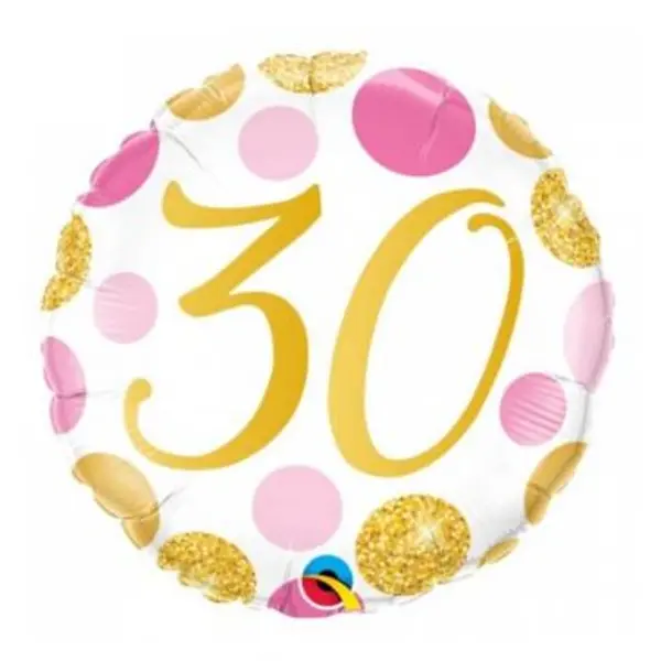 Ballon métallisé 46 cm ⌀ - 30 ans