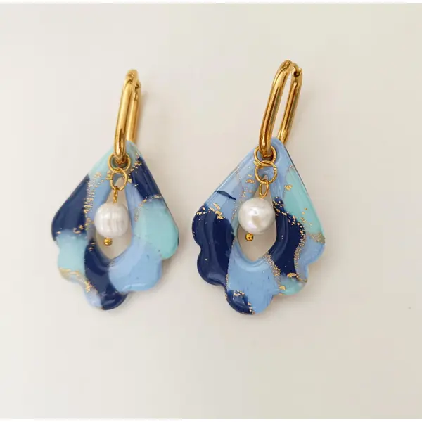 Boucles d'oreilles pampilles et perles