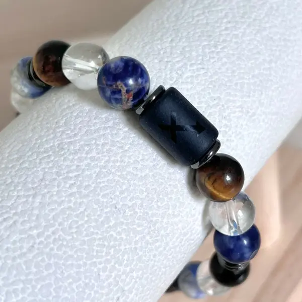 Bracelet sagittaire homme pierres naturelles