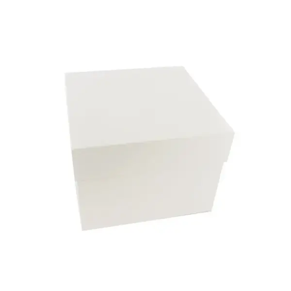 Boîte à gâteaux carrée blanche - Hauteur 22 cm